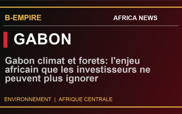 Gabon climat et forets: l'enjeu africain que les investisseurs ne peuvent plus ignorer