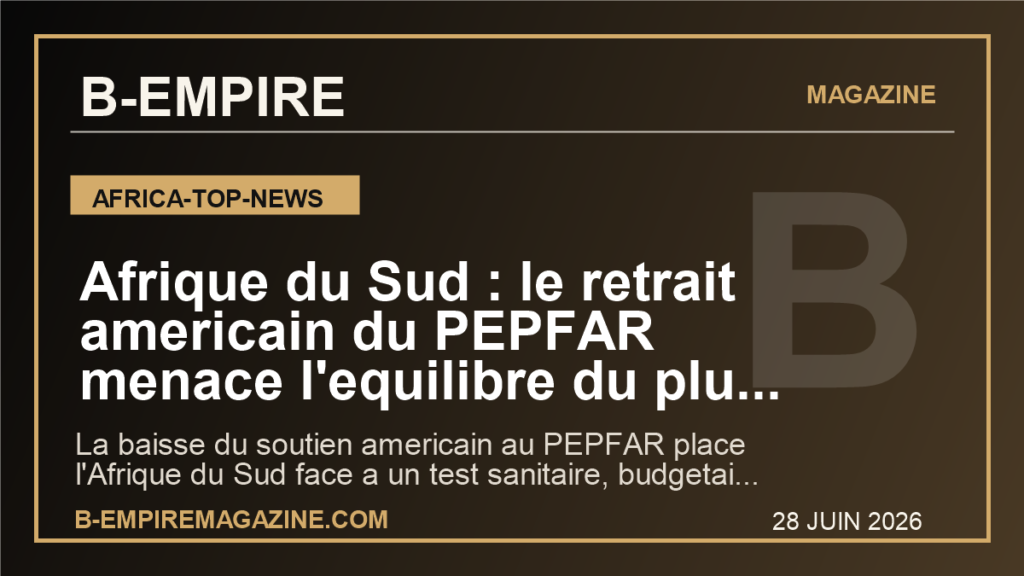 Afrique du Sud : le retrait americain du PEPFAR menace l'equilibre du plus grand programme VIH du continent