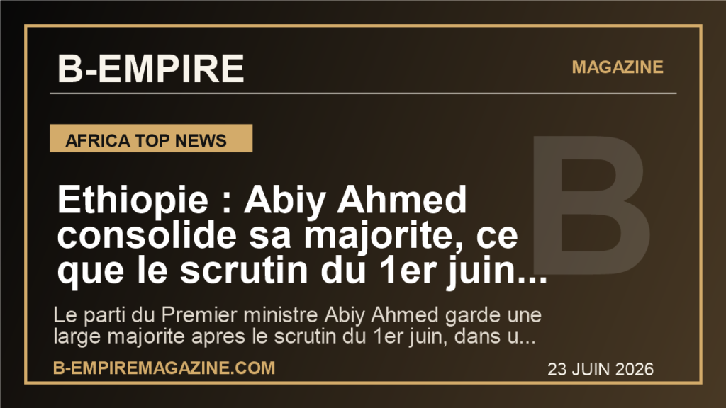 Ethiopie : Abiy Ahmed consolide sa majorite, ce que le scrutin du 1er juin change pour la Corne de l'Afrique