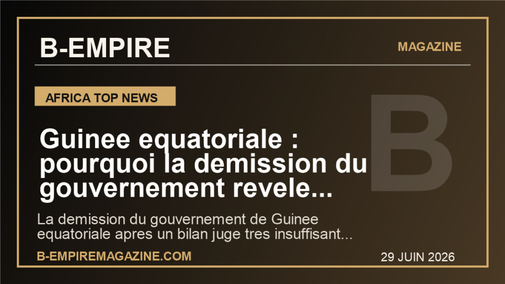 Guinee equatoriale : pourquoi la demission du gouvernement revele l'echec d'un modele petrolier sous pression