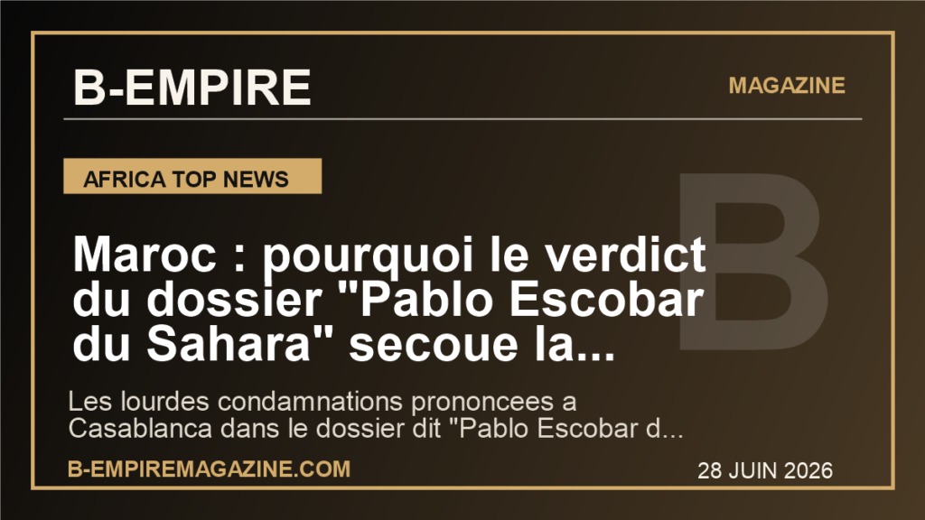 Maroc : pourquoi le verdict du dossier "Pablo Escobar du Sahara" secoue la politique, le foot et l'image du royaume