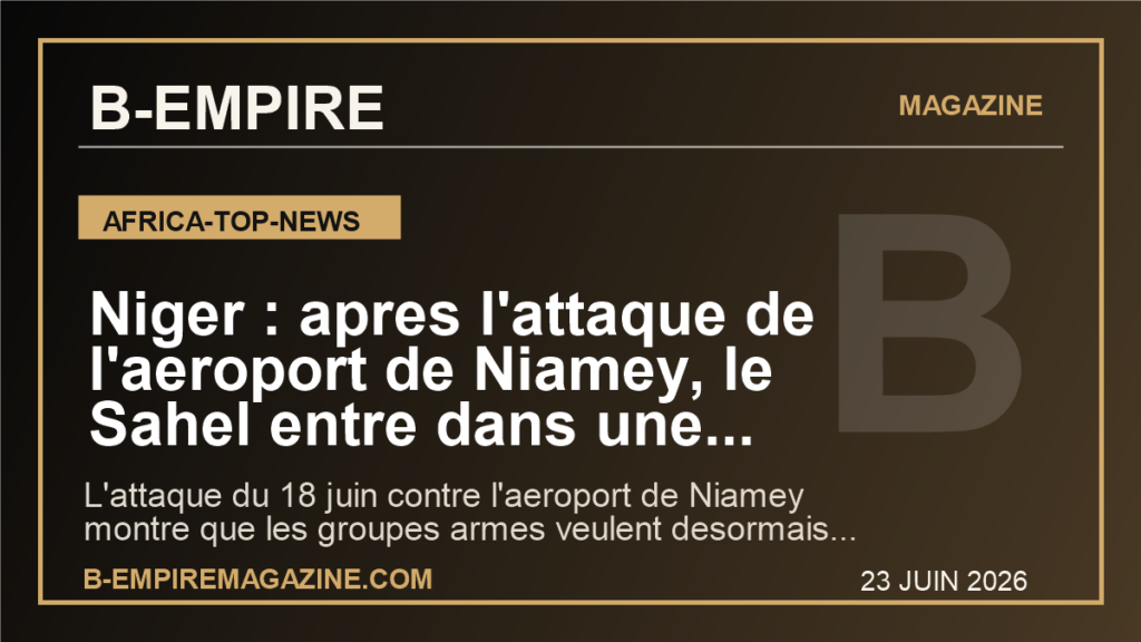 Niger : apres l'attaque de l'aeroport de Niamey, le Sahel entre dans une nouvelle phase de guerre urbaine