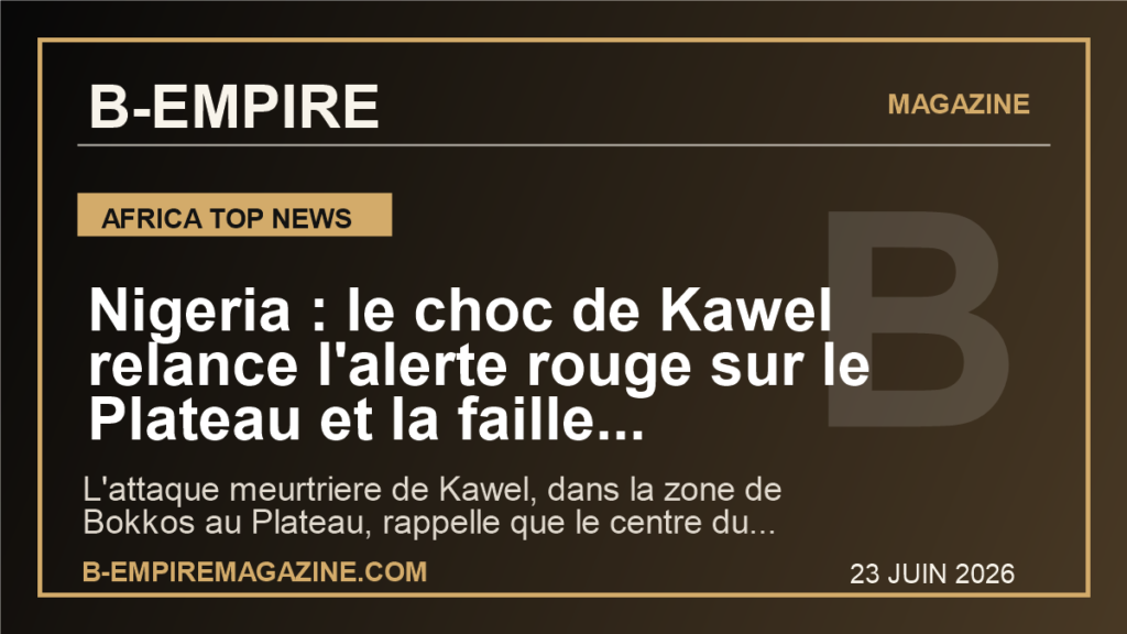 Nigeria : le choc de Kawel relance l'alerte rouge sur le Plateau et la faille securitaire du Middle Belt