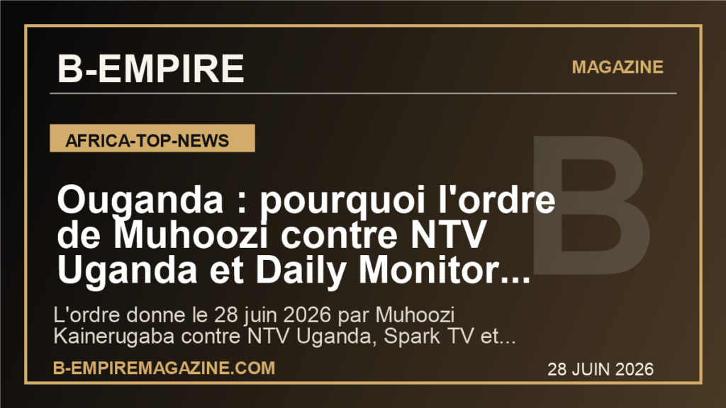 Ouganda : pourquoi l'ordre de Muhoozi contre NTV Uganda et Daily Monitor fait entrer le pays dans une zone rouge mediatique