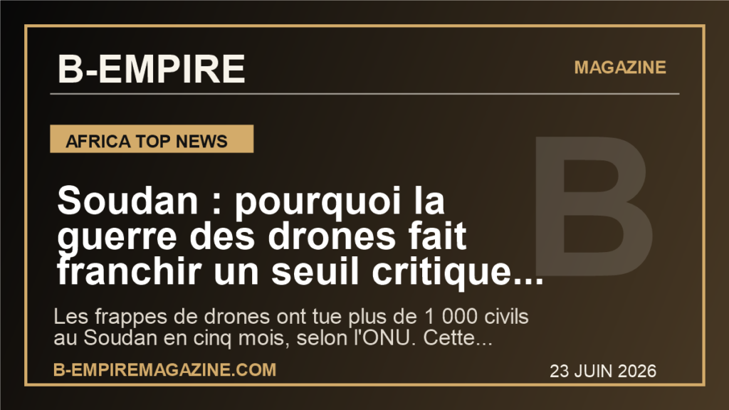Soudan : pourquoi la guerre des drones fait franchir un seuil critique au conflit