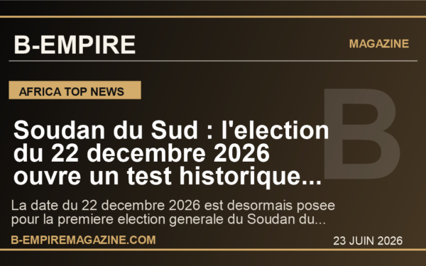 Soudan du Sud : l'election du 22 decembre 2026 ouvre un test historique sous la menace d'une rechute dans la guerre