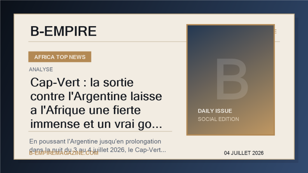 Cap-Vert : la sortie contre l'Argentine laisse a l'Afrique une fierte immense et un vrai gout d'inacheve au Mondial 2026
