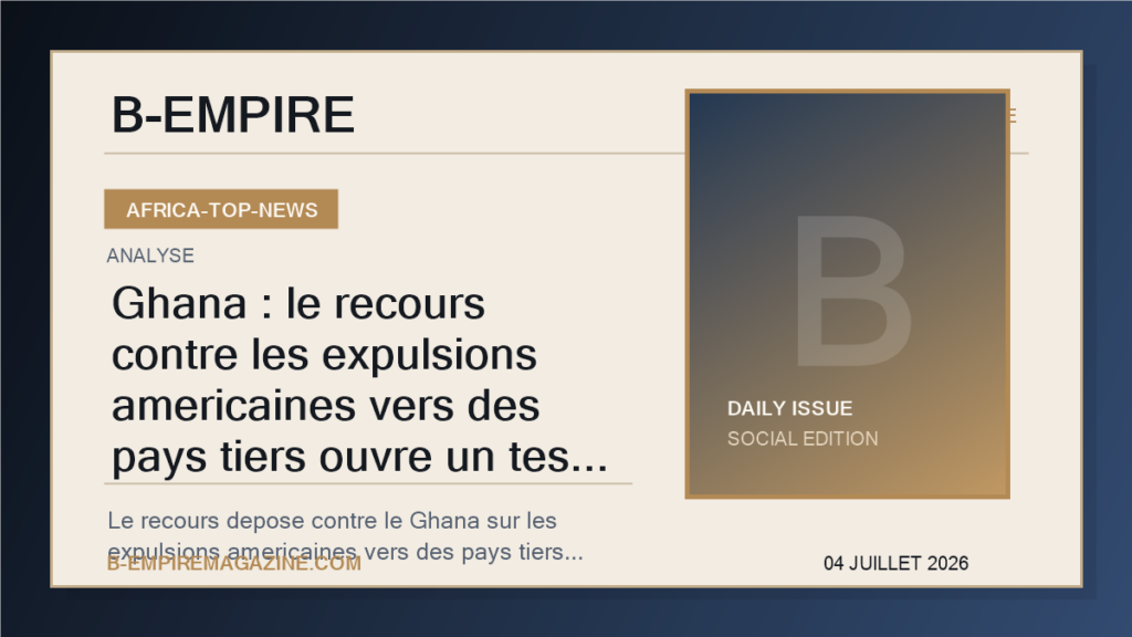 Ghana : le recours contre les expulsions americaines vers des pays tiers ouvre un test majeur pour l'Afrique de l'Ouest