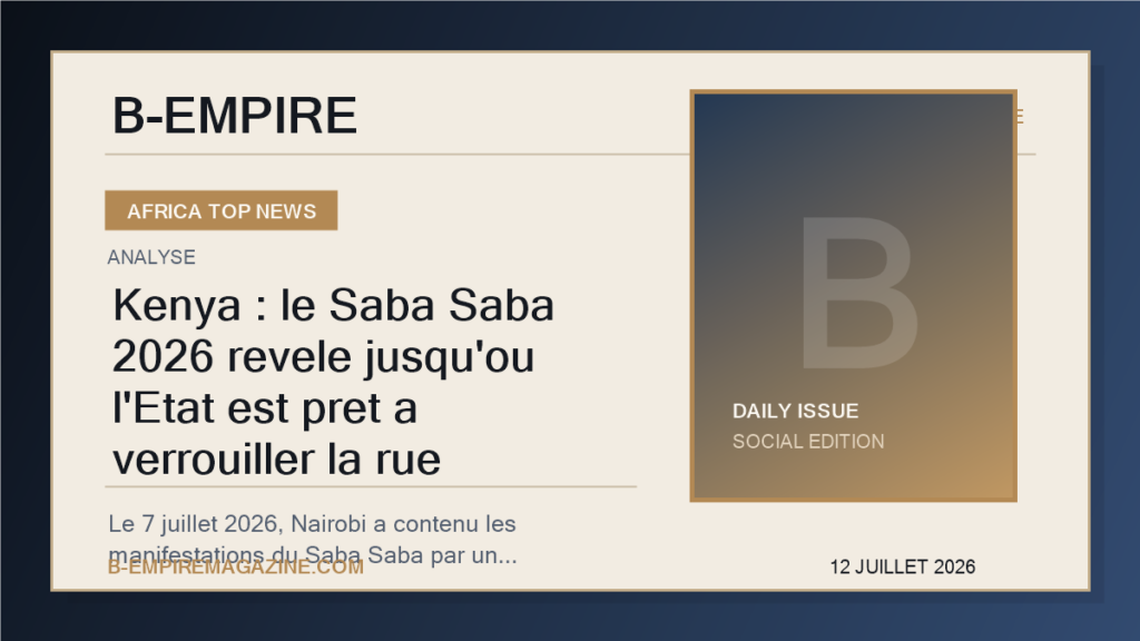 Kenya : le Saba Saba 2026 revele jusqu'ou l'Etat est pret a verrouiller la rue