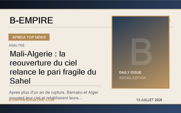 Mali-Algerie : la reouverture du ciel relance le pari fragile du Sahel