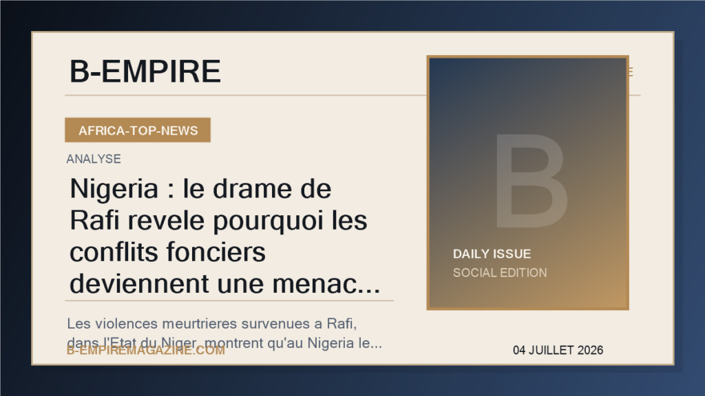 Nigeria : le drame de Rafi revele pourquoi les conflits fonciers deviennent une menace nationale silencieuse