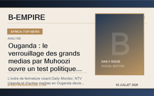 Ouganda : le verrouillage des grands medias par Muhoozi ouvre un test politique pour toute l'Afrique de l'Est