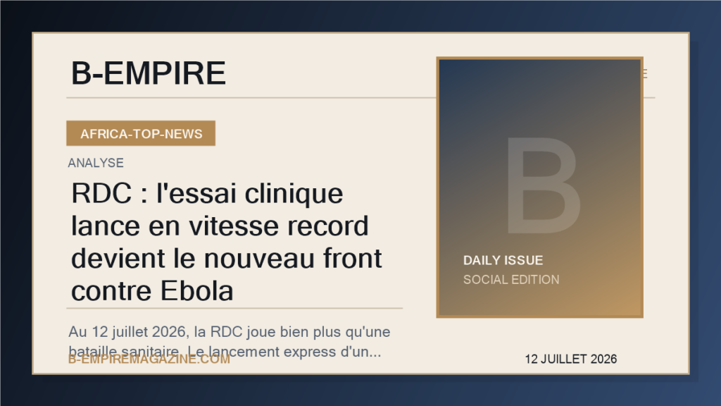 RDC : l'essai clinique lance en vitesse record devient le nouveau front contre Ebola