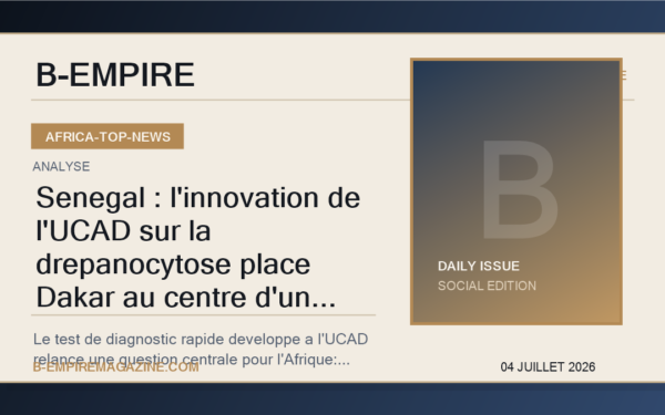 Senegal : l'innovation de l'UCAD sur la drepanocytose place Dakar au centre d'un enjeu de sante majeur pour l'Afrique