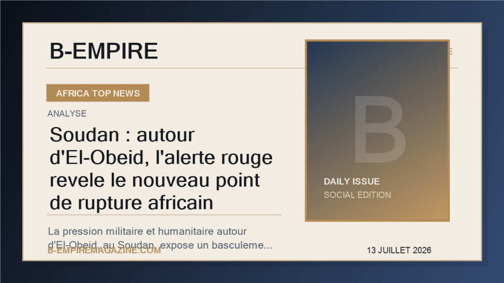 Soudan : autour d'El-Obeid, l'alerte rouge revele le nouveau point de rupture africain