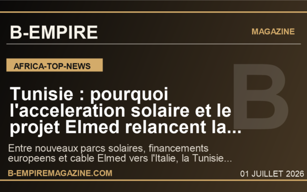 Tunisie : pourquoi l'acceleration solaire et le projet Elmed relancent la bataille de la souverainete energetique