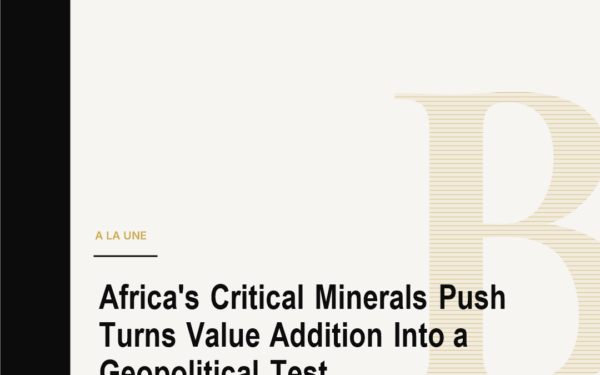 Africa's Critical Minerals Push Turns Value Addition Into a Geopolitical Test