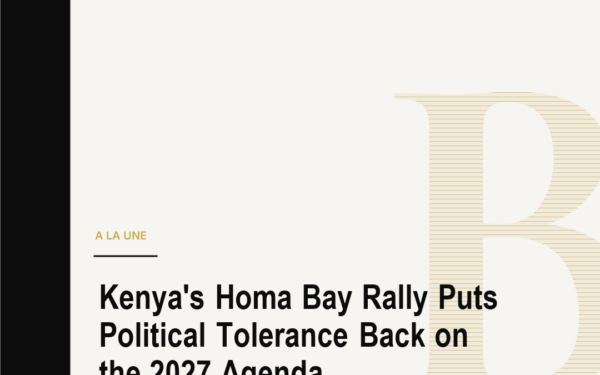 Kenya's Homa Bay Rally Puts Political Tolerance Back on the 2027 Agenda