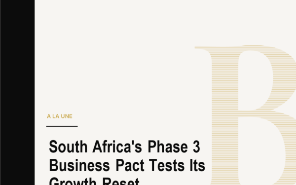 South Africa's Phase 3 Business Pact Tests Its Growth Reset