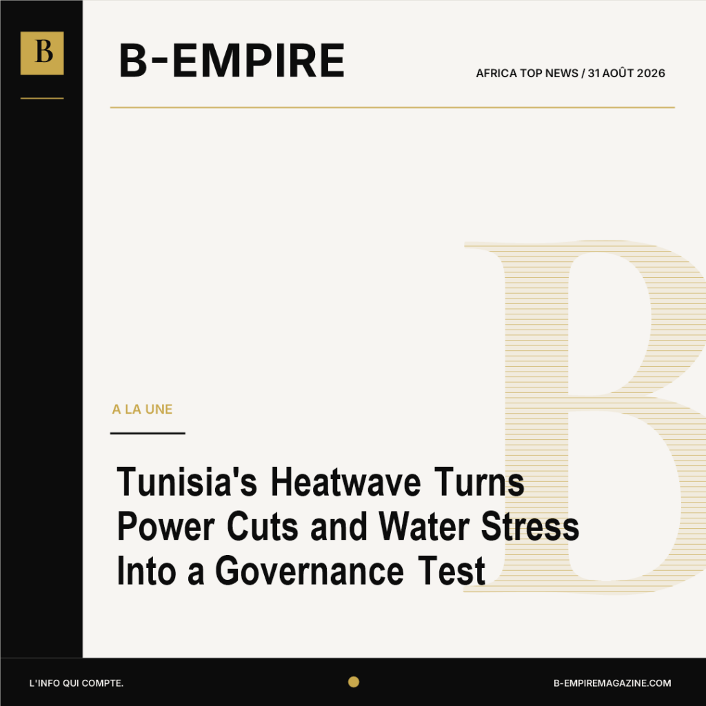 Tunisia’s Heatwave Turns Power Cuts and Water Stress Into a Governance Test