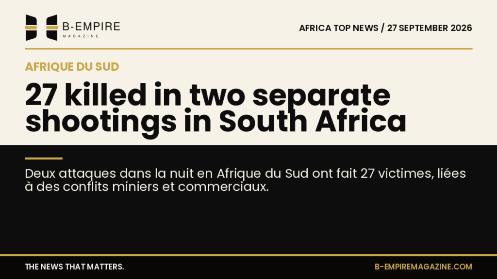 27 killed in two separate shootings in South Africa