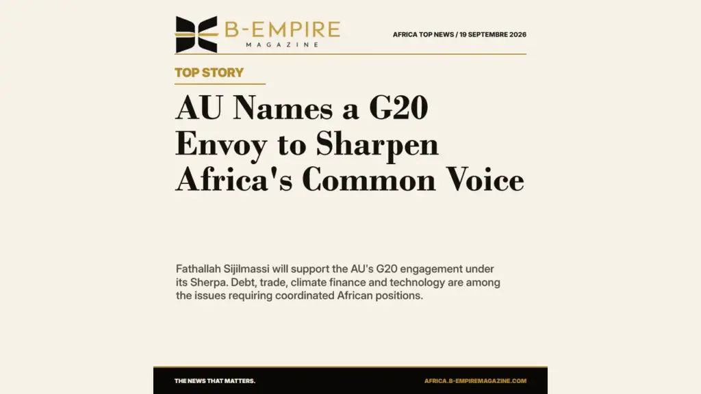 African Union Names Fathallah Sijilmassi G20 Envoy as Debt and Climate Priorities Demand a