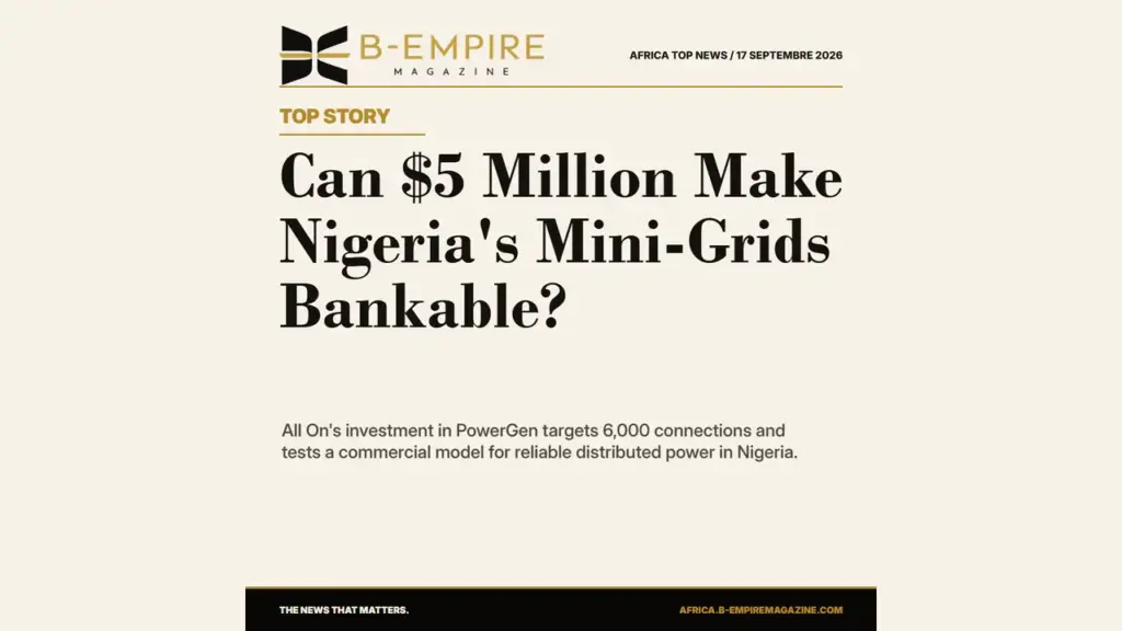 All On's $5 Million PowerGen Bet Tests the Business Case for Nigeria's Mini-Grids