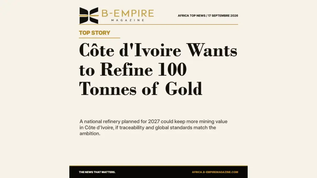 Côte d'Ivoire's 100-Tonne Gold Refinery Plan Pushes Mining Beyond Extraction