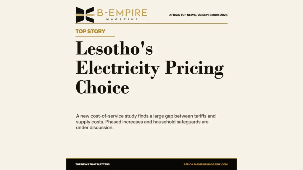 Lesotho's Power Tariff Study Puts Affordability and Grid Finance on the Same Table