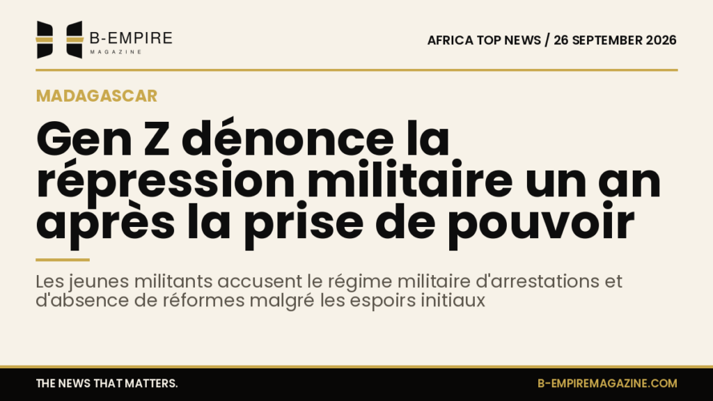 Graphique mettant en avant le chiffre 22 avec une légende indiquant le nombre de victimes des troubles à Madagascar