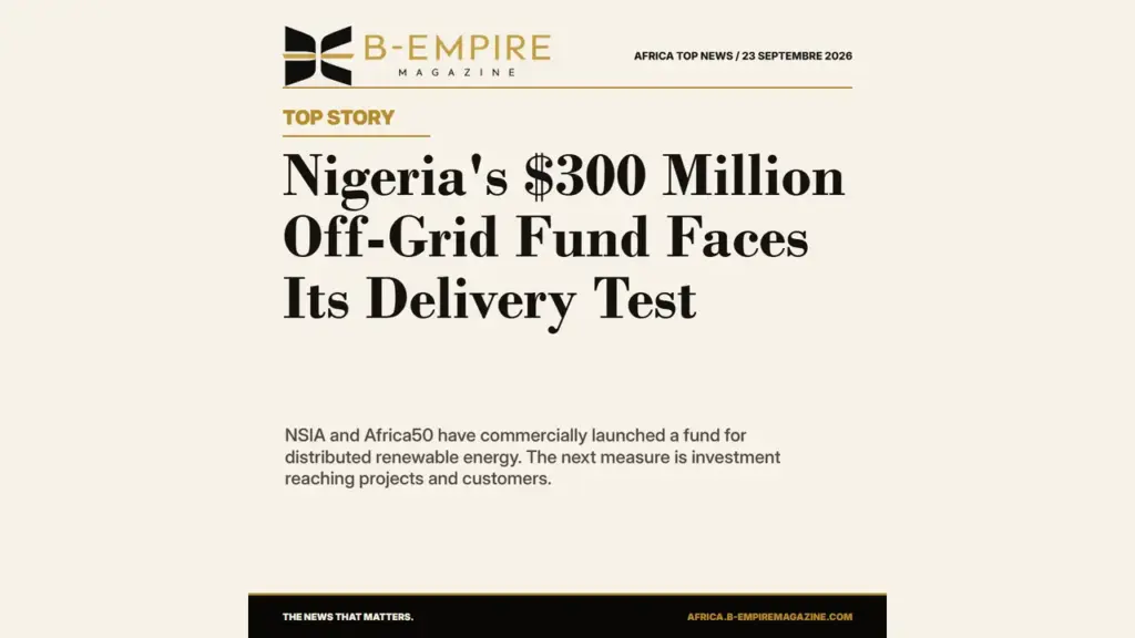 Nigeria's $300 Million Renewable Energy Fund Moves Into Deployment