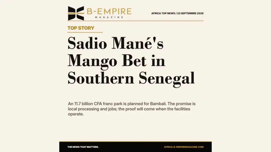 Sadio Mané's Mango Project Puts Senegal's Rural Processing Ambition on Trial