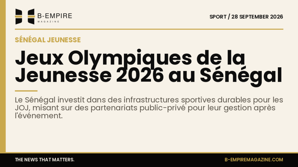 Senegal’s Youth Olympic Games spark debate on long-term sports infrastructure funding