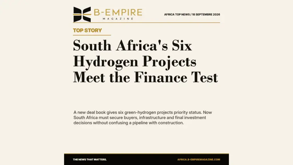 South Africa's First Green Hydrogen Wave Faces the Bankability Test