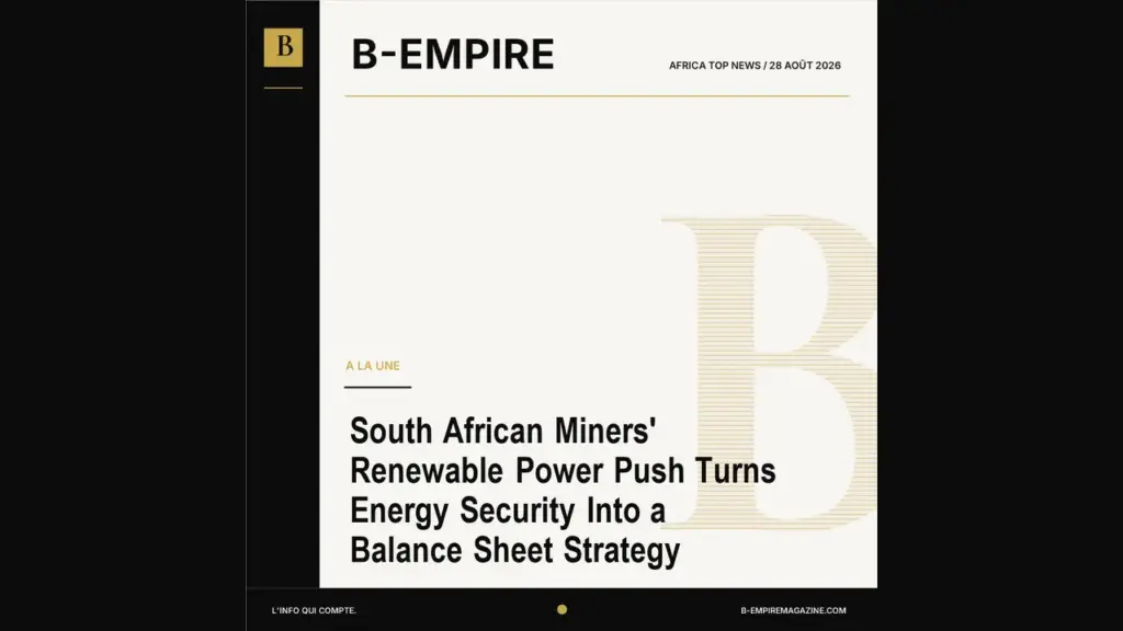 South African Miners’ Renewable Power Push Turns Energy Security Into a Balance Sheet Strategy
