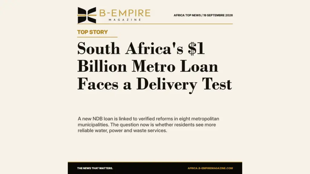 South Africa's $1 Billion NDB Metro Loan Puts Water and Power Reform to a Results Test