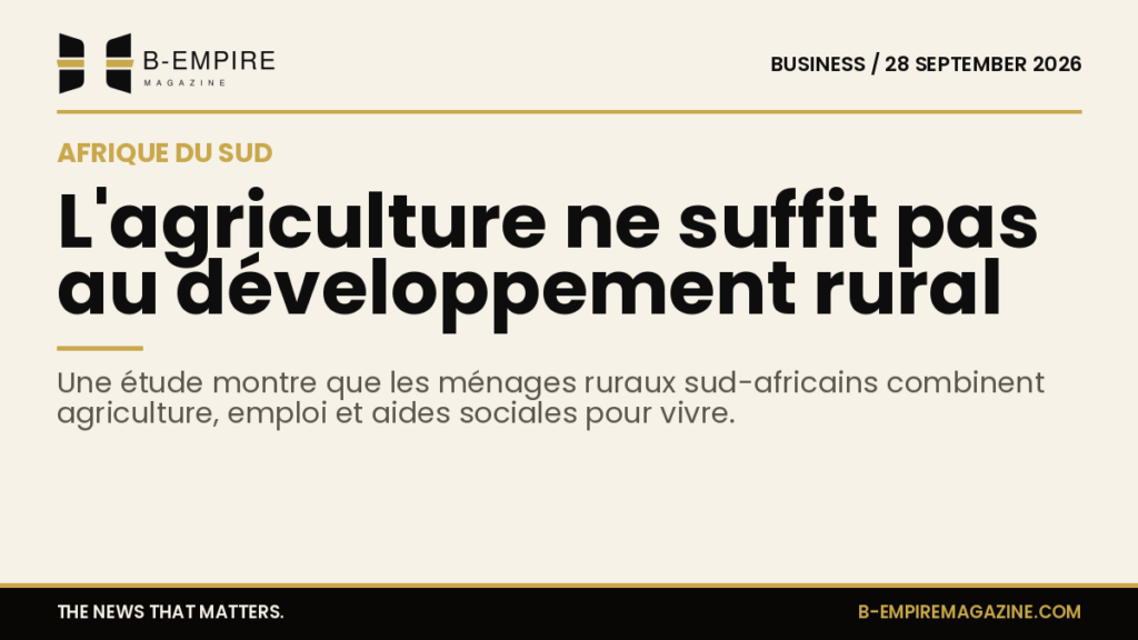 Research finds farming alone may not drive rural development in South Africa