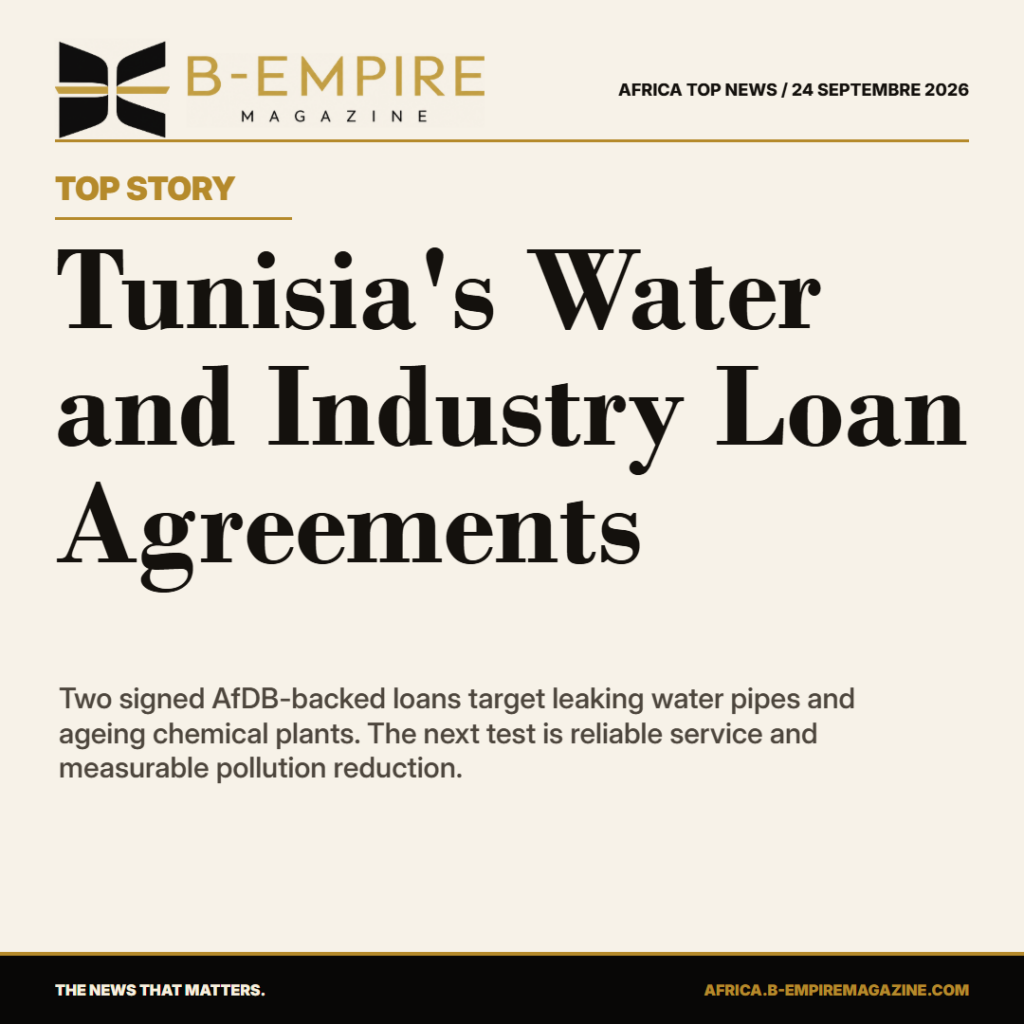 Tunisia Signs $240 Million in Water and Industrial Upgrade Loans