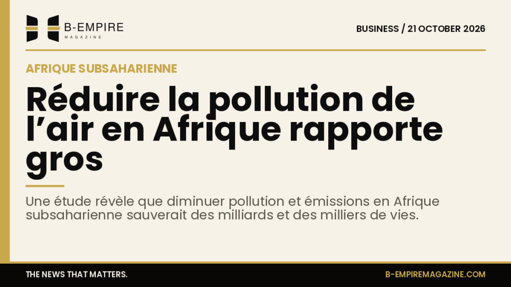 Reducing air pollution in Africa offers huge economic and health benefits, study finds