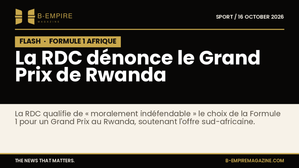 DR Congo calls Formula One’s Rwanda Grand Prix plan ‘morally indefensible’