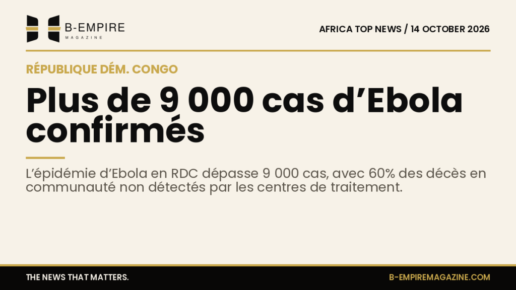 WHO highlights community deaths amid DR Congo’s worsening Ebola outbreak over 9,000 cases