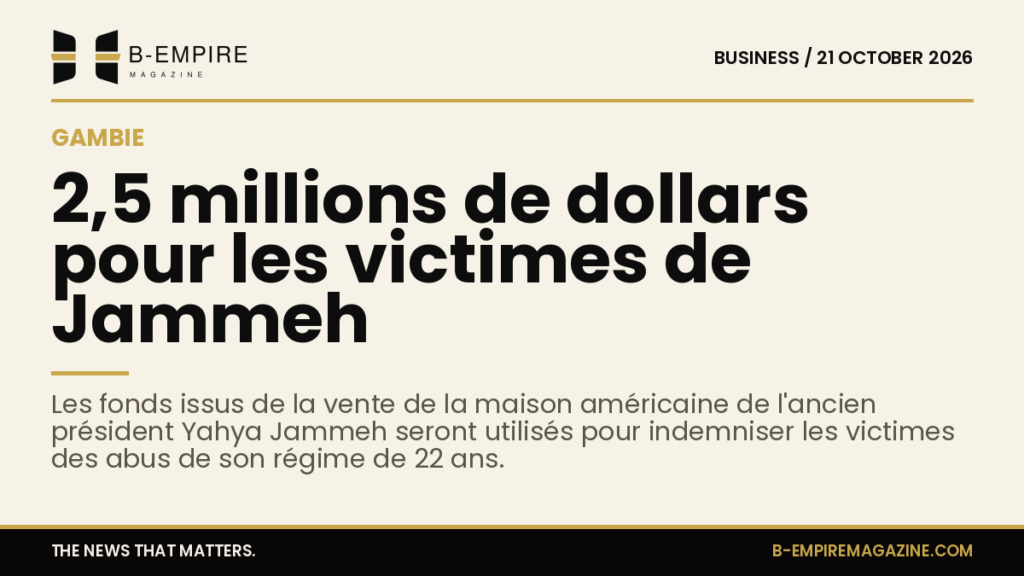 Gambia to use $2.5 million from Jammeh’s US mansion sale for victim reparations