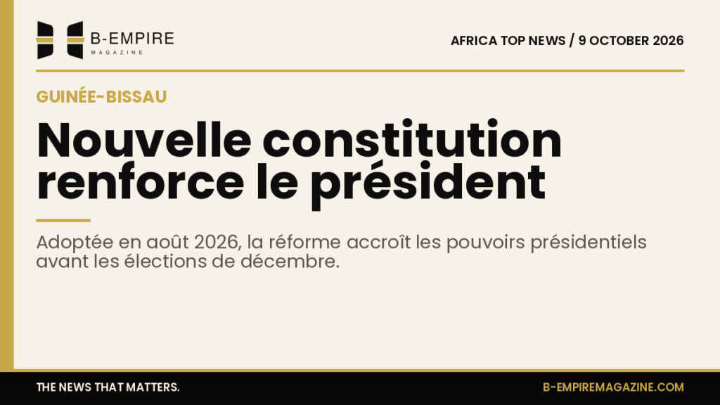 Guinea-Bissau adopts constitution strengthening president’s authority