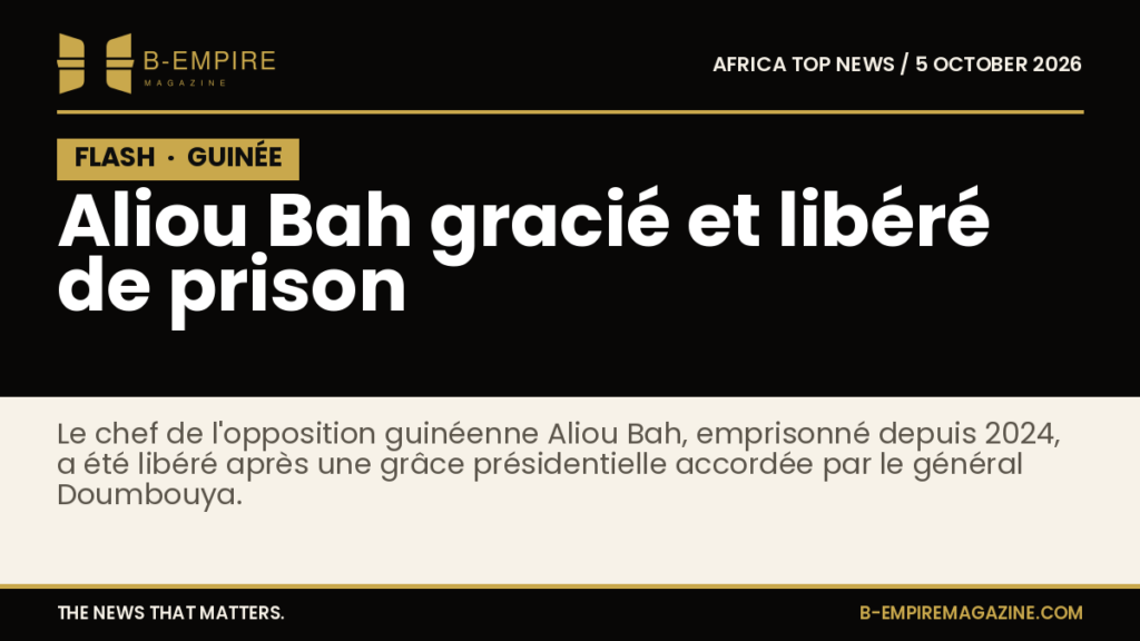 Aliou Bah, Guinea opposition head, granted pardon and released from prison