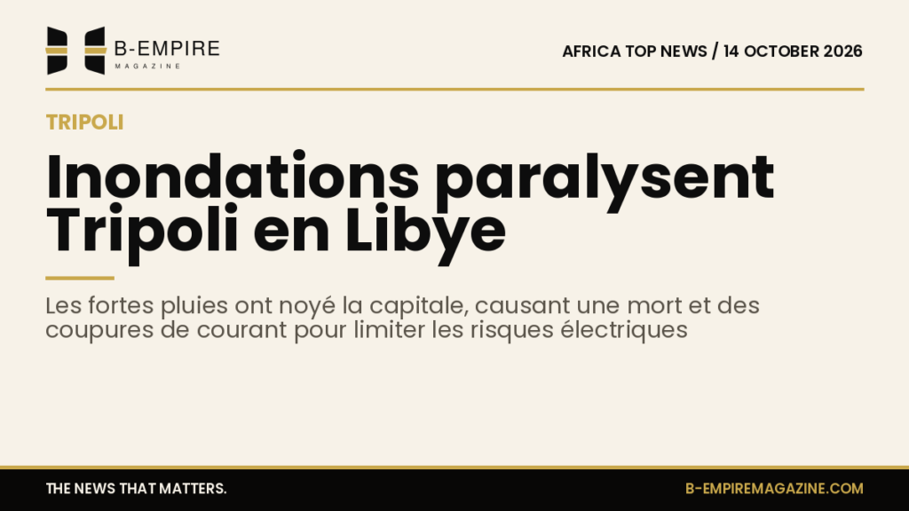 Libya’s Tripoli paralyzed by floods; one dead amid heavy rains