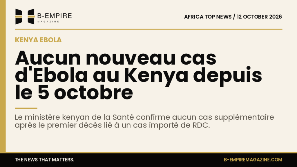 Kenya reports no new Ebola cases since first death on October 5