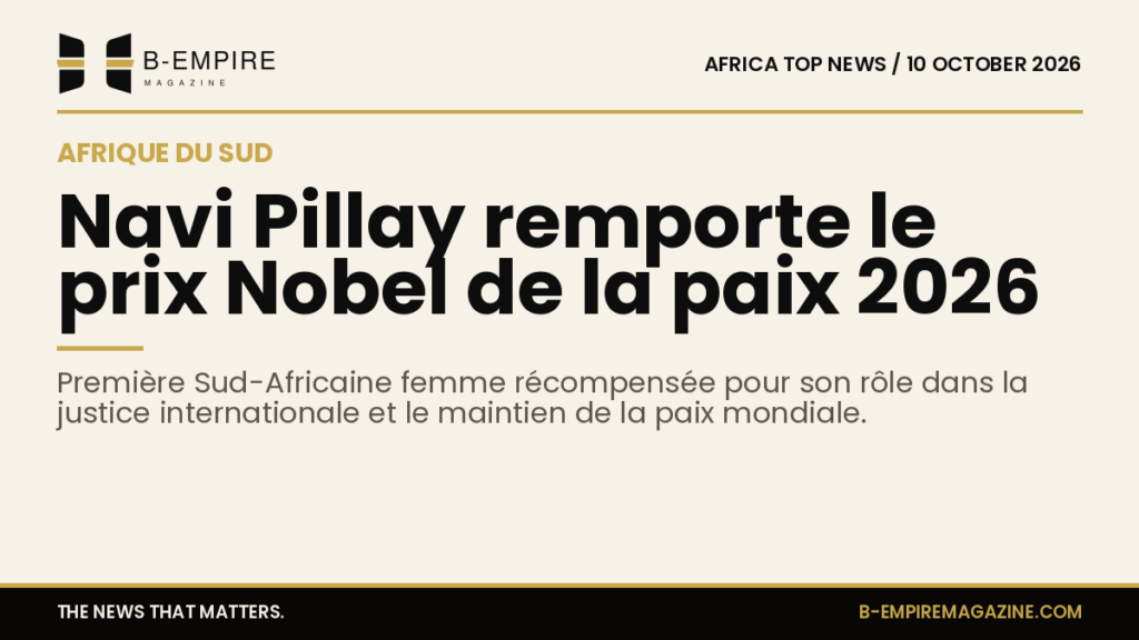 Navi Pillay Awarded 2026 Nobel Peace Prize, Affirming Global Legal Order