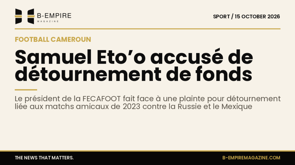 Samuel Eto’o faces new embezzlement charge over Cameroon football funds