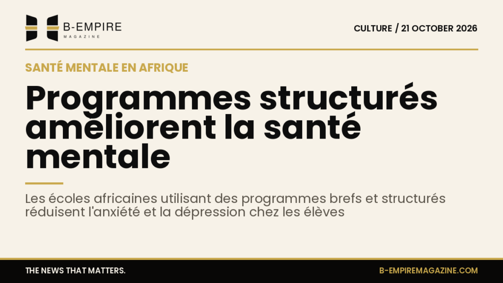 Study finds structured programmes improve mental health in African schools